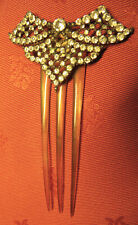 Antique RHINESTONE & BAKELITE DRAG COMB Early 20th Century - RHINESTONE WEDDING COMB