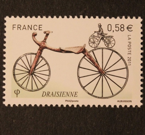 Timbre france draisienne - timbre,