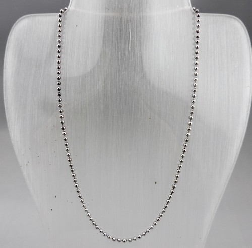 Collier chaine boule argent - en,
