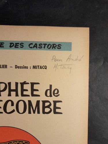 Mitacq signature dédicace tbe - mitacq,