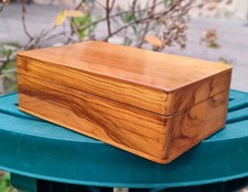 ANCIENNE PETITE BOÎTE EN BOIS VEINÉ 15 X 9 X 5 CM