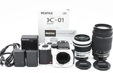 Pentax K-01 18-55mm + 55-300mm Lens Kit SLR Camera White Count: 2499 #2383536