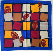 -Superbe  Foulard CARTIER soie TBEG  vintage SCARF 87 x 88 cm