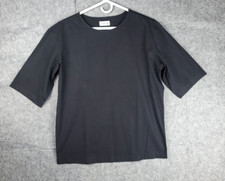 LEMAIRE Shirt Top Adult 36 100% Cotton Short Sleeve Boxy Black