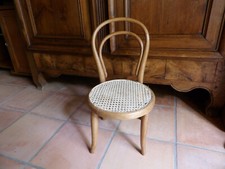 Antique THONET cane children's chair, bistro, 20th century