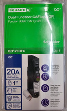 (QO120DFC) SQUARE D QO 20A DUAL-FUNCTION AF/GF MINIATURE CIRCUIT BREAKERS