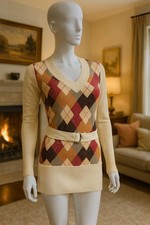 Robe pull à motifs losanges