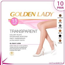 Golden Lady Transparent 15 Den Veiled 10 Pairs Tights