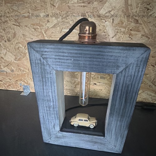 Lampe artisanale bois/métal