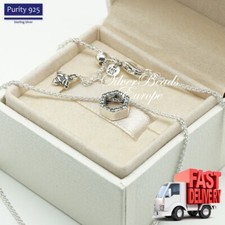 Pandora Sparkling Honeycomb Hexagon Collier Necklace 398787C01, 50 cm Chain