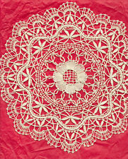 round doily lace du PUY handmade diam 25 cm (lace handmade) new