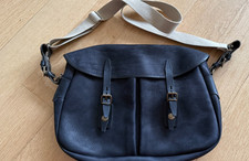 Bleu de chauffe Musette M Fisherman's bag / leather Black - Discontinued - RARE