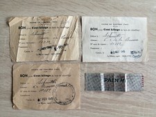 3 vouchers for 100 kg firewood + bread (Castres Town Hall 1945)