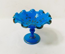 coupelle en opaline bleu à