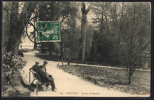 Cpa troyes jardin - troyes,, du