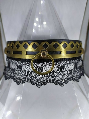 Collier ras cou - de, cuir