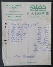 Invoice MOTOCONFORT MOPED LECOMTE RENNES illustrated header 125