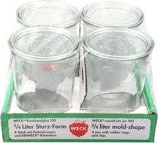 WECK Lot de 4 bocaux 0,75l