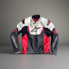 Alpinestars GP-R Perforated Leather Jacket Black/White/Red 40 US/50 Eur