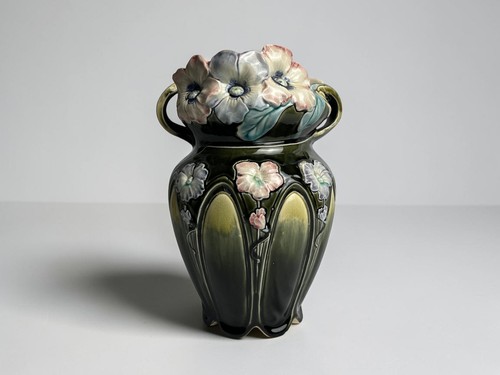Art nouveau vase barbotine - vase,
