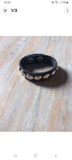 Cockring en cuir noir avec