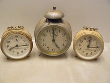 3 Anciens Réveils  Mécanique – Vintage a réviser