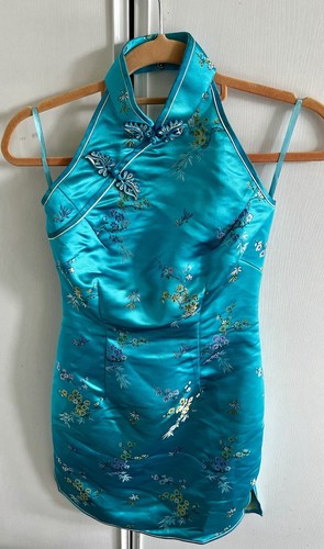 Jolie mini robe chinoise bleu - jolie,