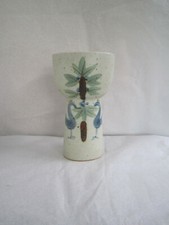 VASE EN GRES DECOR OISEAU ET