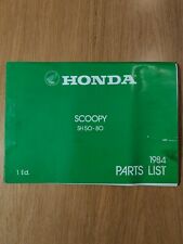 Org. Honda Scoopy SH50-80 Parts List Parts Catalog 1984 Vintage Motorcycle Scooter