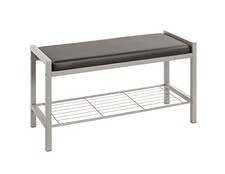 Banc alu, Noir, Tissu