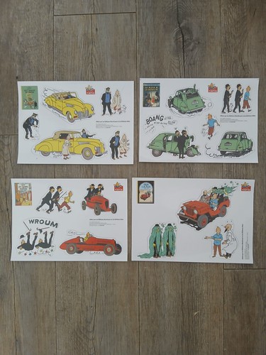 Tintin lot autocollants - -,