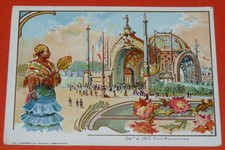 CHROME PHOTO 1900-1905 SEWING MACHINE SINGER EXHIBITION PARIS PORTE ANTILLAISE