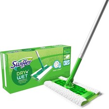 Swiffer Sweeper Starter Kit, 2-in-1 Mop for Multi-Surface Cleaning, Includes 19