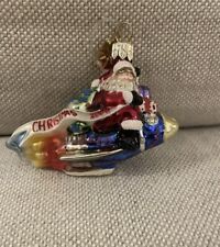 Radko Millennium Blast Off Get Christmas Ornament Santa In A Rocket Outer Space