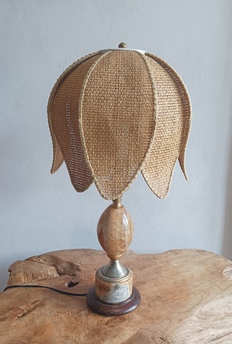Lampe vintage rotin - , et