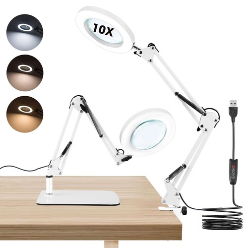 Lampe loupe 10x - avec, led