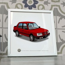 Poster Peugeot 309 GTI rouge 5