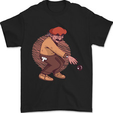 Boule Man Bowls Petanque Balls Mens T-Shirt 100% Cotton