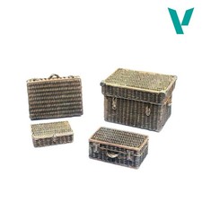 Valises en osier - maquette à