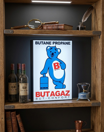 Enseigne butagaz lumineuse - enseigne,