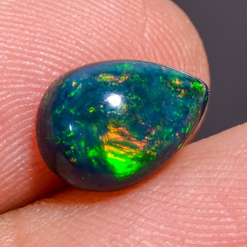 Cabochon poire opale noire - cabochon,