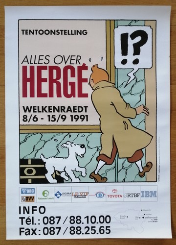 Tintin affiche originale - tintin,