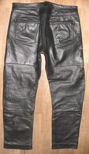 Heavy - POLO - Mens - LEATHER JEANS / Biker Leather Trousers Black Approx W37 / L32-33
