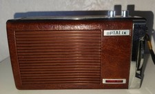 1974 Optalix TO 100 Brown Imitation Leather Transistor.