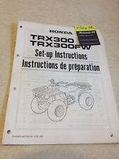 Honda TRX300 TRX 300 FW Quad Instruction préparation set-up setup