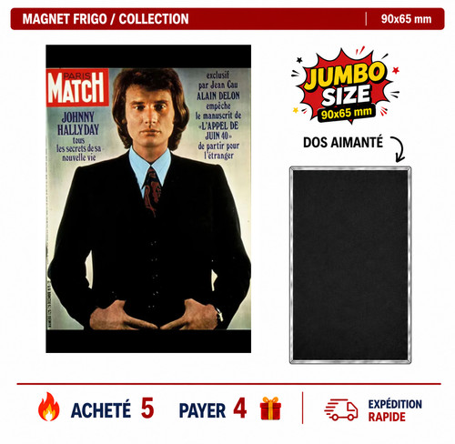 Magnet frigo johnny hallyday - magnet,