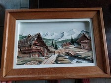 TABLEAU BOIS SCULPTE SAVOIE