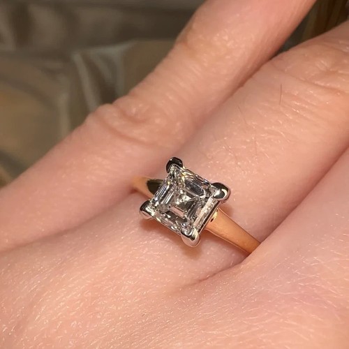 Bague diamant taille asscher - diamant,