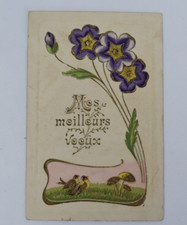 Old postcard embossed postcard my best wishes early 20th century 14 x 9 cm