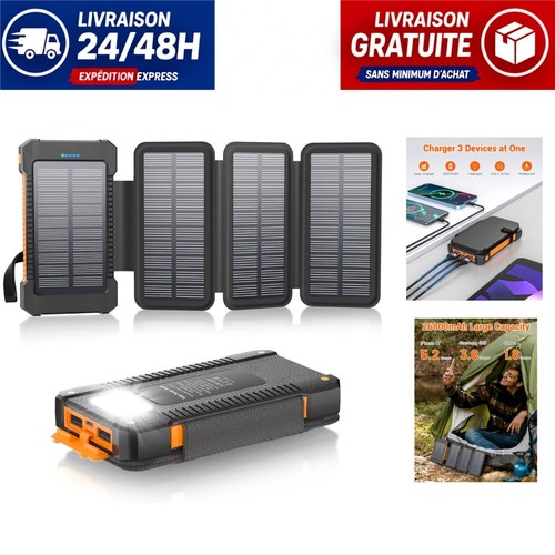 Chargeur solaire 26800mah - chargeur,